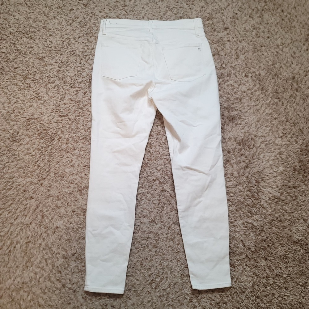 Madewell Skinny Jeans Women 29 White 9 Inch High Rise Stretch Denim Pants - Picture 10 of 12
